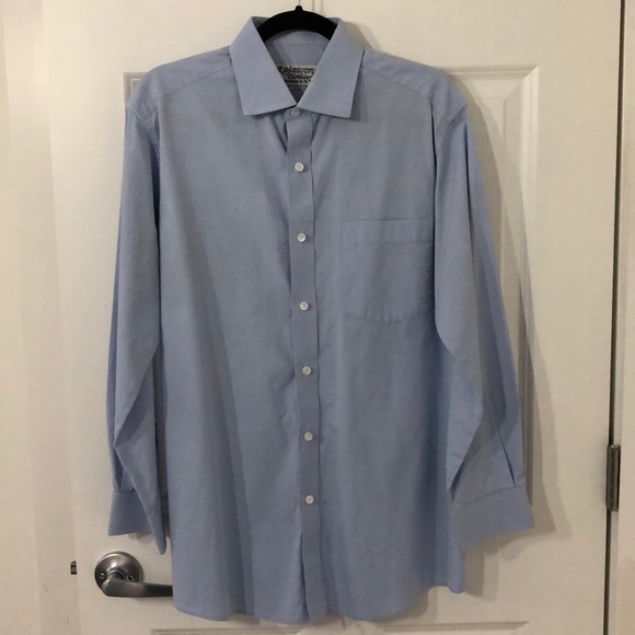 Like New L Blue Men’s Button Down Dress Shirt - Picture 1 of 4